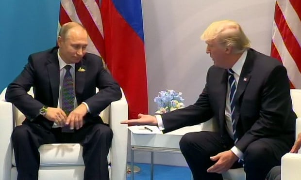 Upper hand: Trump and Putin's body language shows who's the boss   John Crace