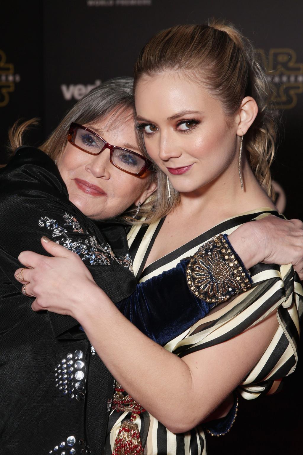 Carrier Fisher Cuddles Up to Billie Lourd and Mark Hamill in Sweet Star Wars Photos as Costars Share Her Candid Advice to Them