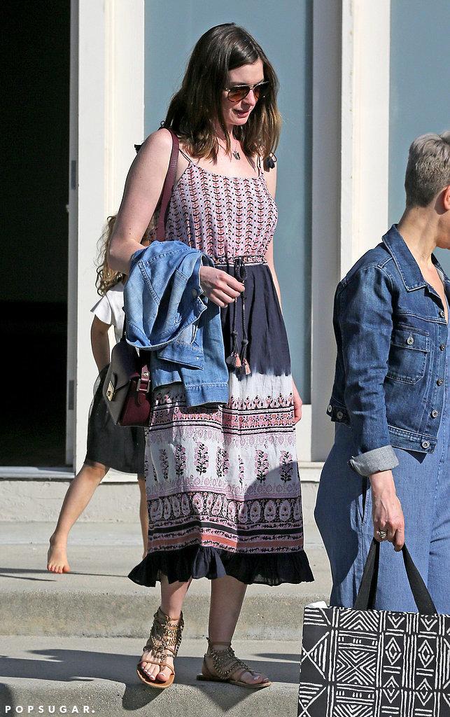 Anne Hathaway Steps Out in La Nearly 2 Months After Giving Birth to Her First Child