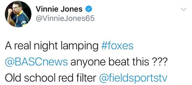 Ex-football star Vinnie Jones posts photo of 100 foxes he shot dead