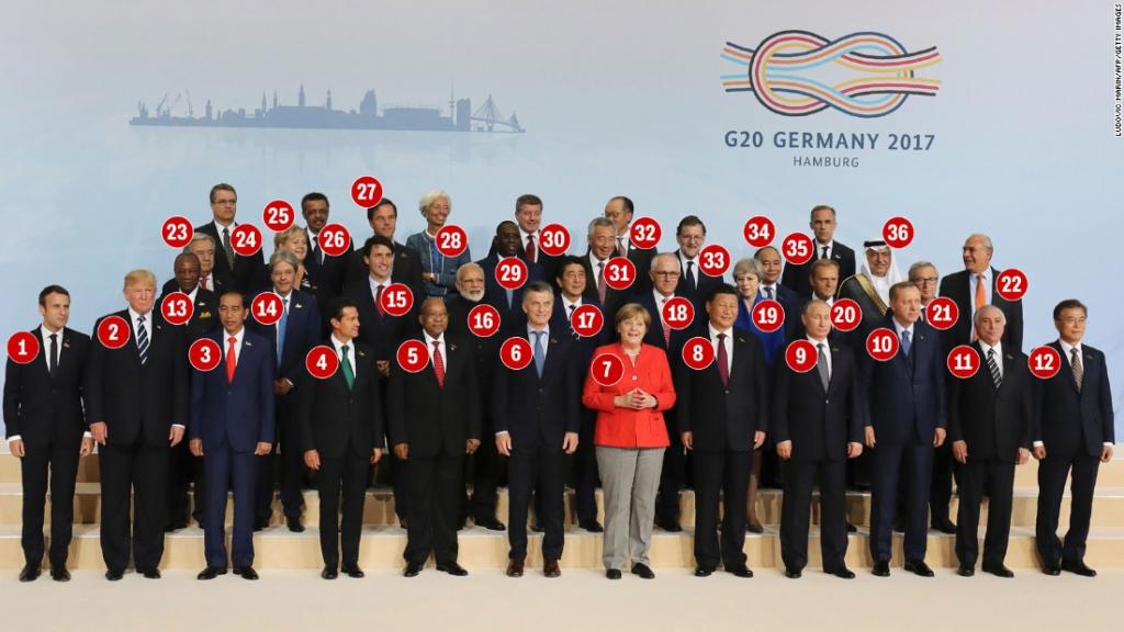 Who's who in the 2017 class photo of G20 leaders