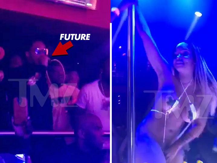 Future Gets On the Mic at Strip Club, Way More Than Masks Come Off (Video)