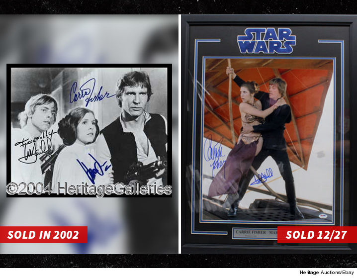 Carrie Fisher Memorabilia Prices Triple After Death (Photos)