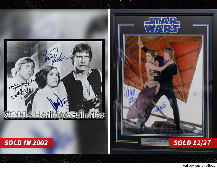 Carrie Fisher Memorabilia Prices Triple After Death (Photos)