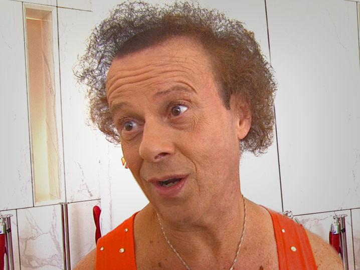 Richard Simmons Goes Out in Public in Disguise with Hat and Cane