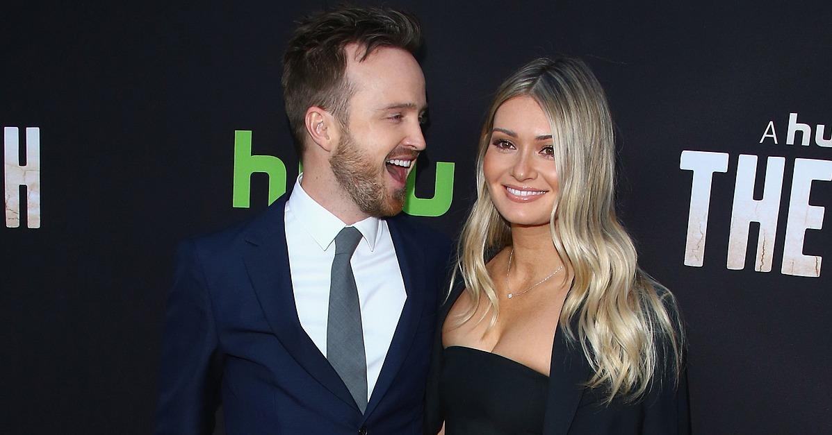 Aaron Paul Showers Lauren Parsekian With Sweet Pda on the Re