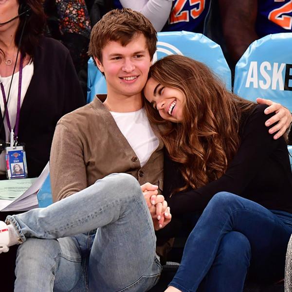 Ansel Elgort & Girlfriend Violetta Komyshan Pack on the Pda at NY Knicks Game