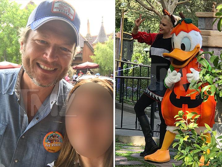 Blake Shelton & Gwen Stefani -- First Disneyland Visit Is Family Affair (Photos)