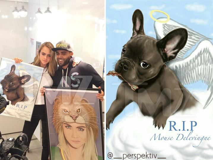 Cara Delevingne -- You Got a Cute Dead Dog ... Here, I Painted a Picture of Him (Photos)