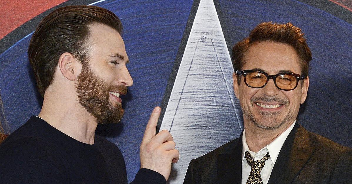 Chris Evans and Robert Downey Jr. Get Seriously Silly on the Red Carpet