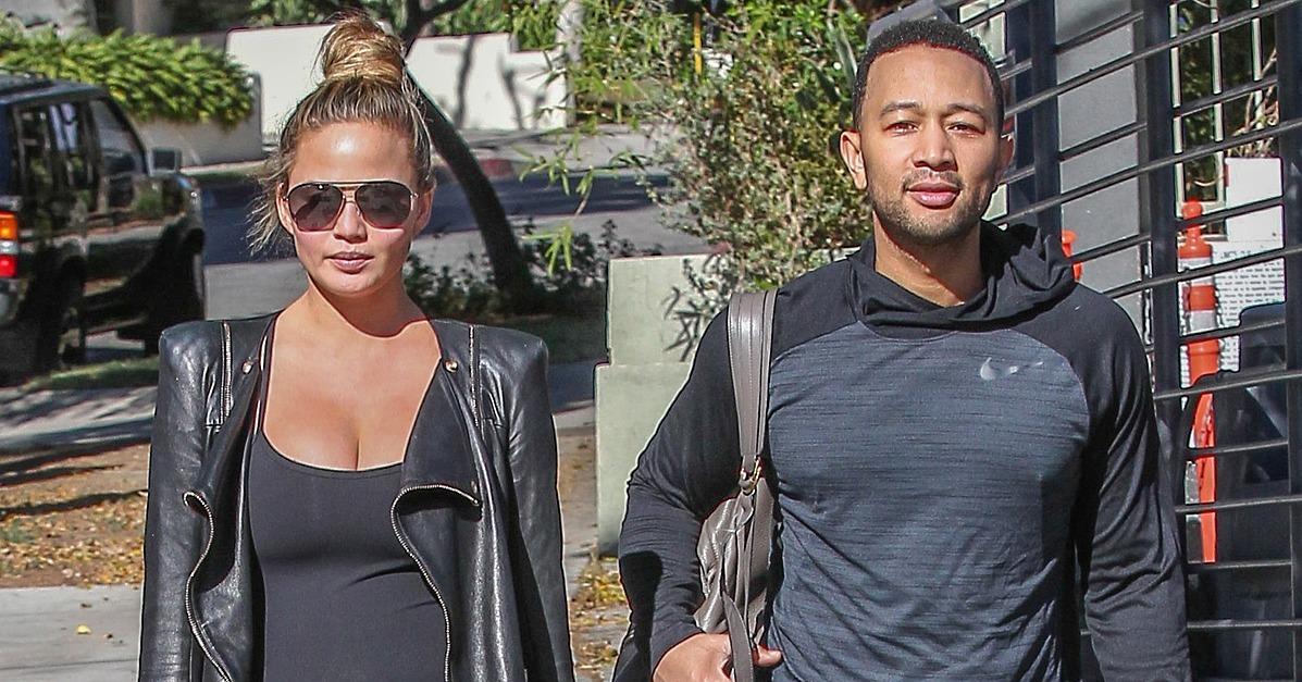 Chrissy Teigen Sports a Rosy Pregnancy Glow During a Shoppin