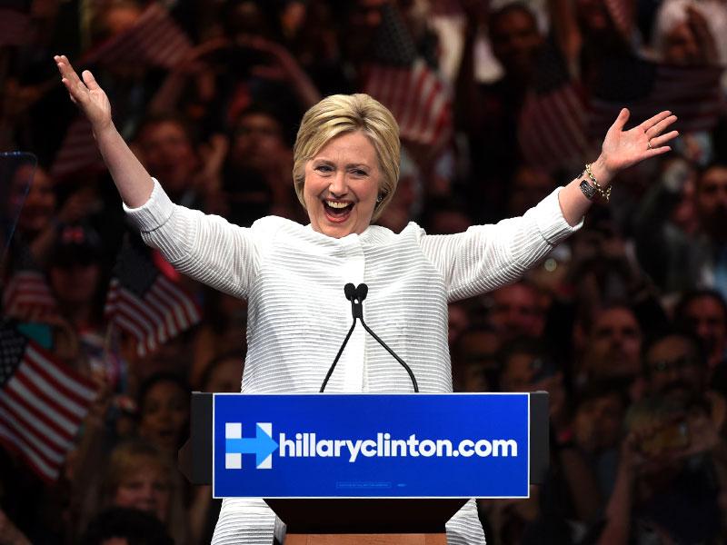 History Made: Hillary Clinton Declares Victory in Democratic Presidential Primary  and Becomes the First Major-Party Female Nominee