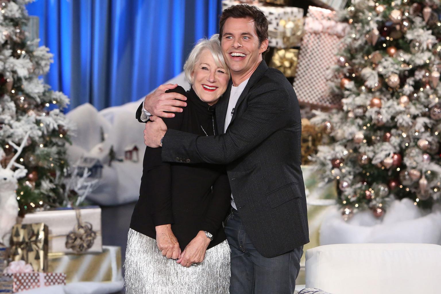 James Marsden Gets a Kiss from His Celebrity Crush Helen Mirren