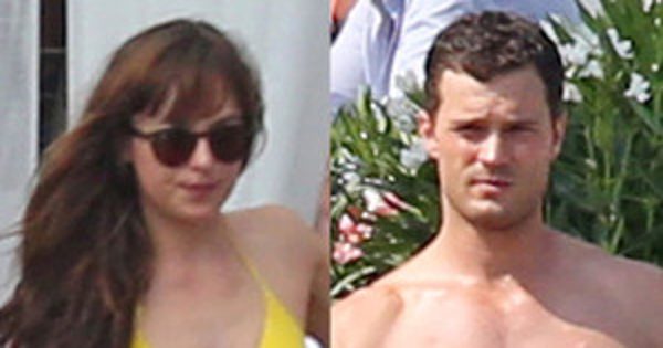 Jamie Dornan and Dakota Johnson Show Off Their Beach Bodies While Filming Fifty Shades Honeymoon Scene