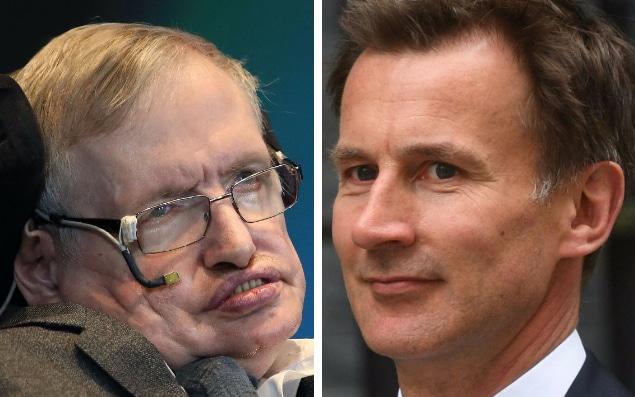 Jeremy Hunt mocked for trying to school Stephen Hawking on Twitter