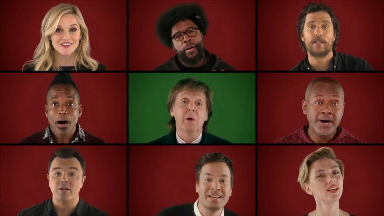 Jimmy Fallon Recruits Paul McCartney, Reese Witherspoon and the Stars of 'Sing' for a Fun Christmas Singalong