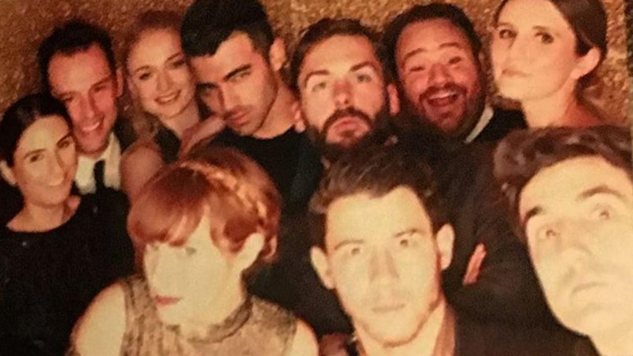 Joe Jonas and Sophie Turner Get Goofy at Friend's Malibu Wedding