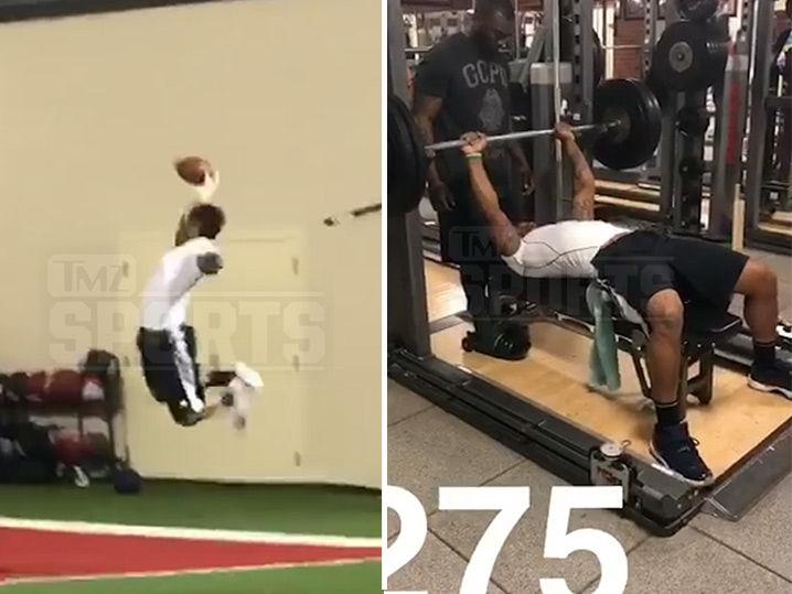 Joe Mixon NFL Draft Training -- 1-Handed Grabs and Crazy Speed (Video)