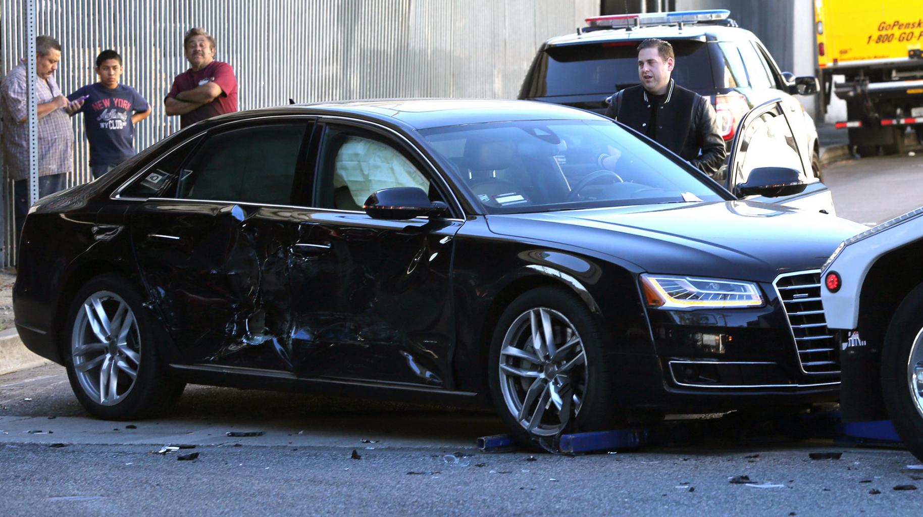 Jonah Hill Appeared        Shaken      '  After Car Crash in Downtown Los Angeles