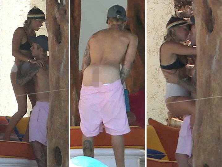 Justin Bieber & Sofia Richie -- Besos de CumpleaÃ±os en Cabo (Photo Gallery)