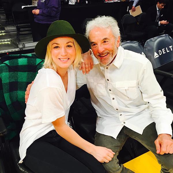 Kaley Cuoco Enjoys Laker Game Alongside Her Father