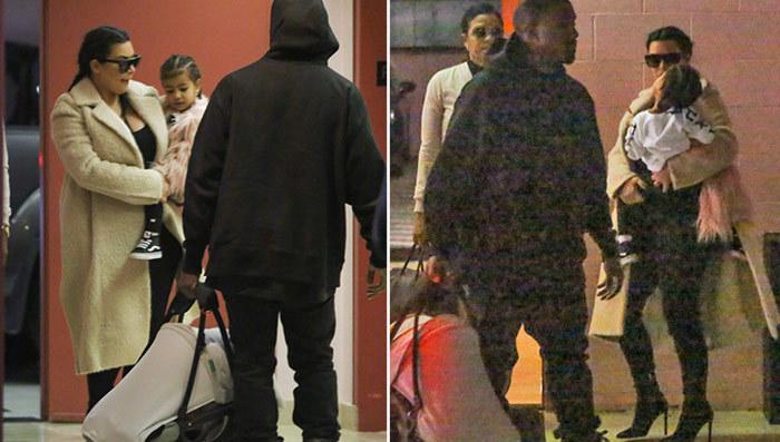 Kim Kardashian & Kanye West -- First Public Shot of Saint We