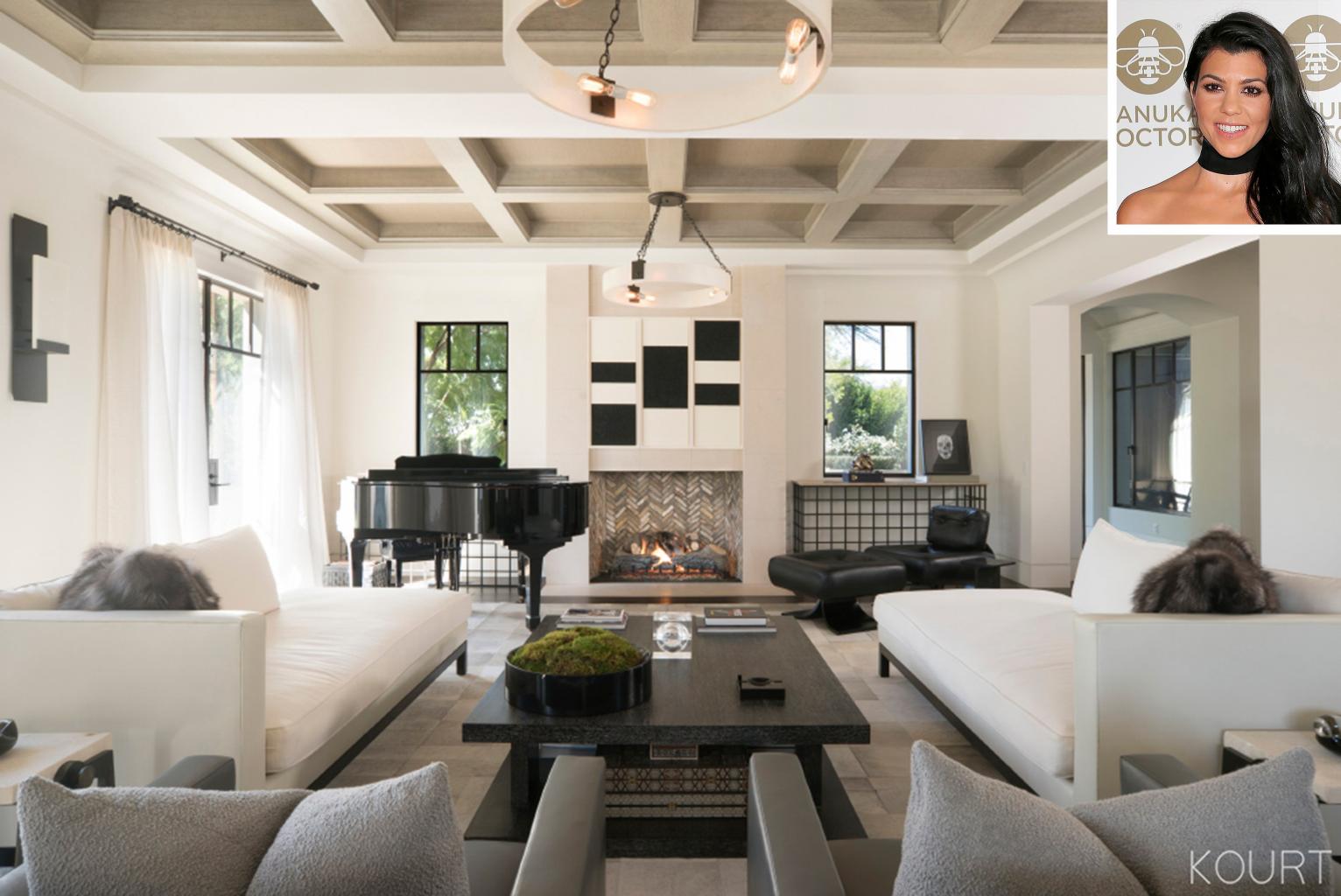 Kourtney Kardashianâ€™s Stunning Living Room Includes a Sentimental â€” and Huge â€” Present from Kris Jenner