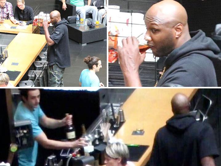 Lamar Odom -- Drinking Again (Photos)