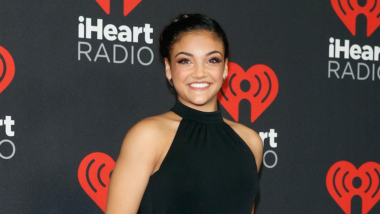Laurie Hernandez Accidentally        Head Butt      '  Her        DWTS      '  Partner Val Chmerkovskiy, Reveals Where She       'd Put Her Mirror Ball Trophy If She Won