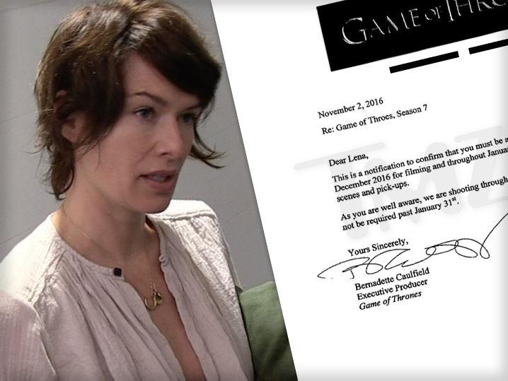 Lena Headey -- Ultimate Doctor's Note ... We Need You in Europe for 'Game of Thrones'