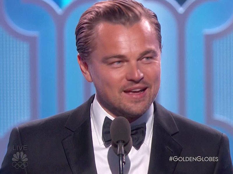 Leonardo DiCaprio Wins the Golden Globe for Best Actor in a 
