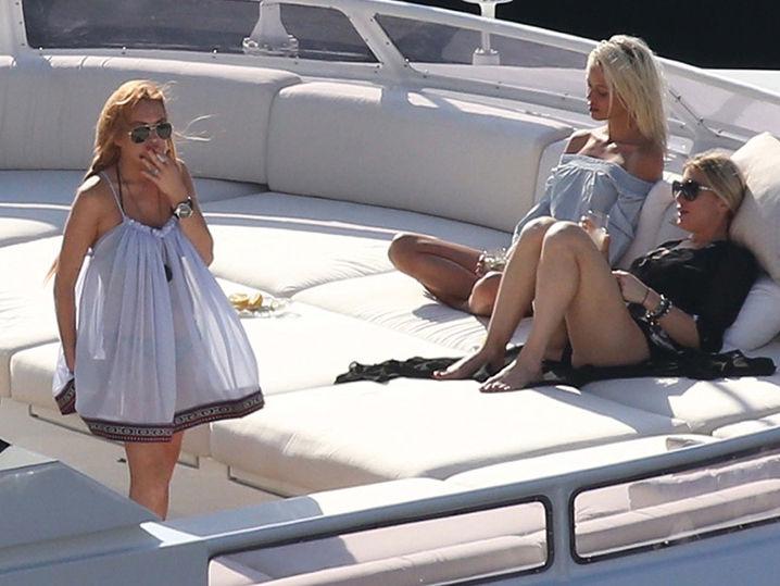 Lindsay Lohan -- I'm On a Boat ... Ciao, Egor! (Photos)