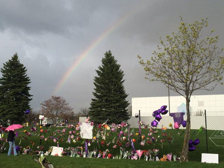 Prince -- Giant Rainbow Over Paisley Park Home