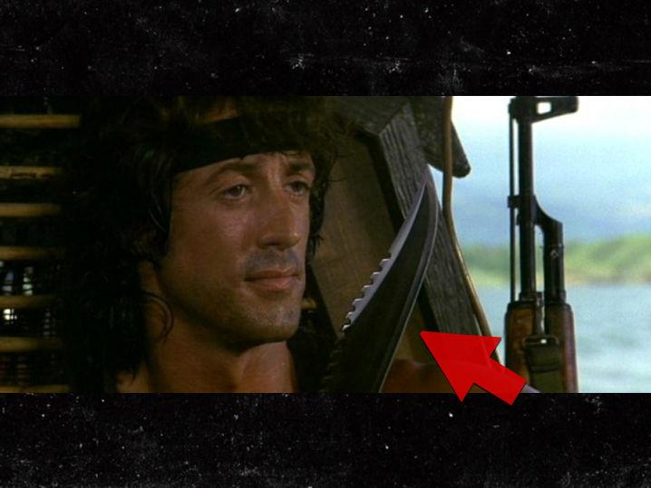 'Rambo' -- Stallone's Famous Knife Destroyed in California Wildfires (Photos)