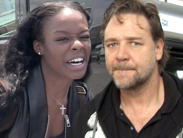 Russell Crowe & Azealia Banks -- Alleged Spitting in Range of Security Cameras