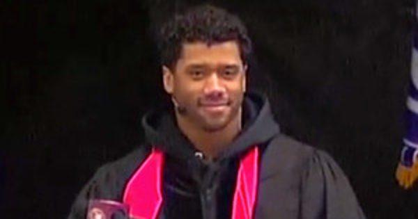 Russell Wilson's Commencement Speech Is Filled With Heart, Emotion and a Little Ciara Too