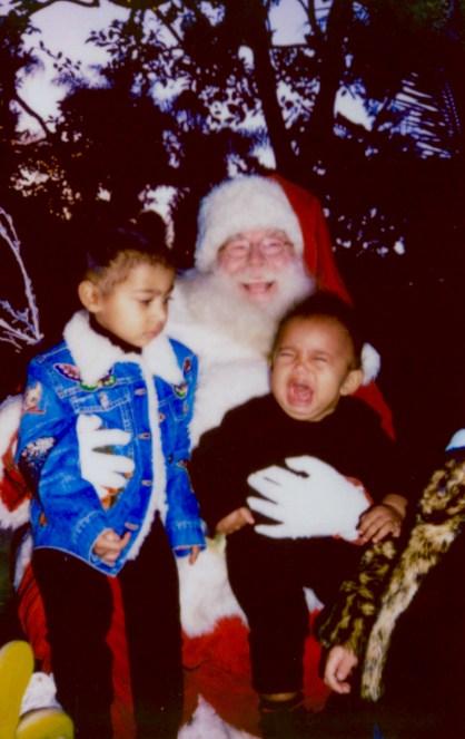 Saint West Cried When He Met Santa Claus â€” and North Was Not Impressed