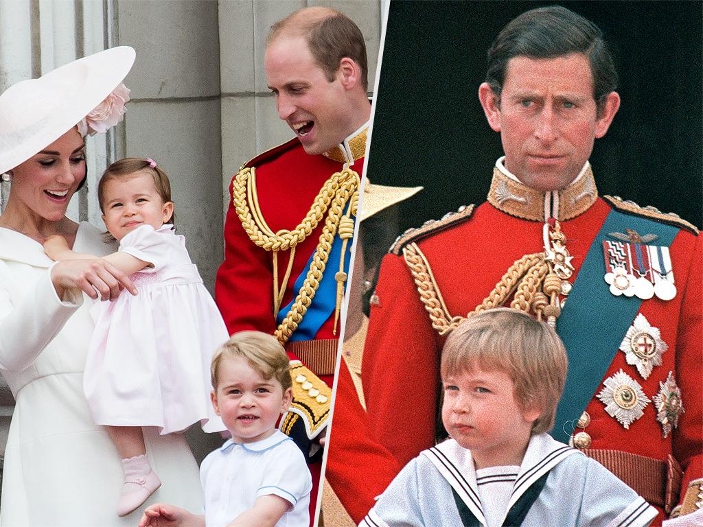 See William and Harry on the Palace Balcony at the Same Age as George and Charlotte!