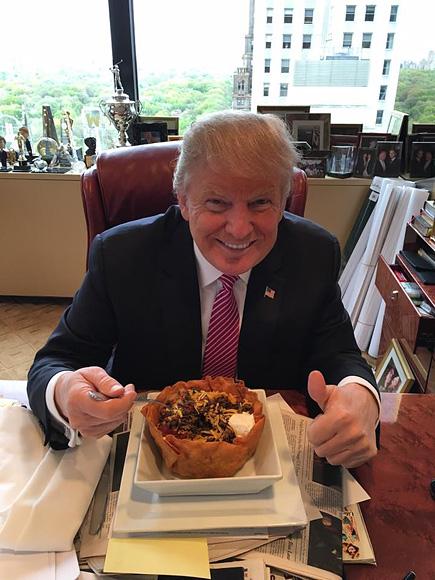 Social Media Has Plenty to Say About Donald Trump's Cinco de Mayo Post: 'Can the Taco Bowl be President Instead?'