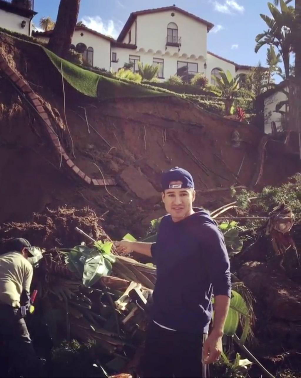 â€˜Thank God My Kids Werenâ€™t Playing in the Yardâ€™: Mario Lopezâ€™s Backyard Destroyed After Rainstorm