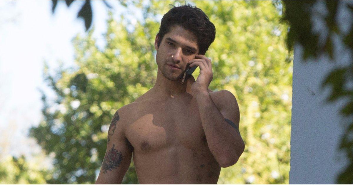 Tyler Posey Puts His Tattooed Biceps on Display During a Shirtless La Outing