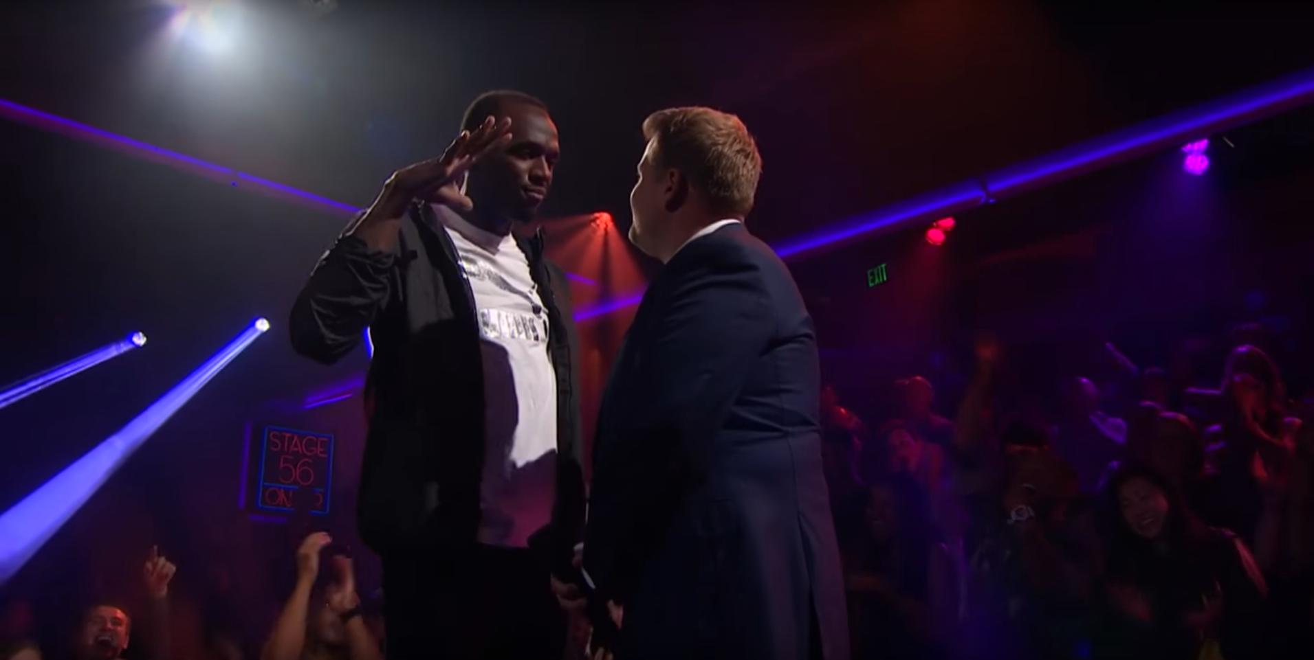 Usain Bolt Drops Insane Bars On â€˜Drop The Micâ€™ Versus James Corden