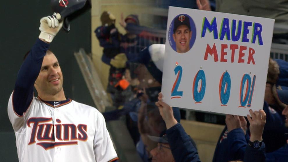 Mr Consistency Joe Mauer picked up career hit No 2000 and it was almost exactly the same as his first