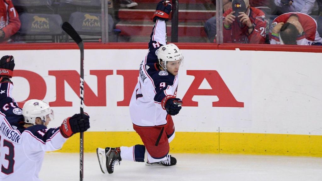 Former Blackhawk Artemi Panarin scores in OT Blue Jackets beat Capitals in Game 1