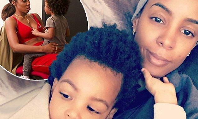 Kelly Rowland jokes her son Titan has just discovered my boobs