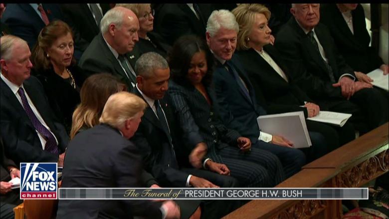 MacCallum and Watters Did Hillary Snub Pres Trump at George HW Bushs Funeral