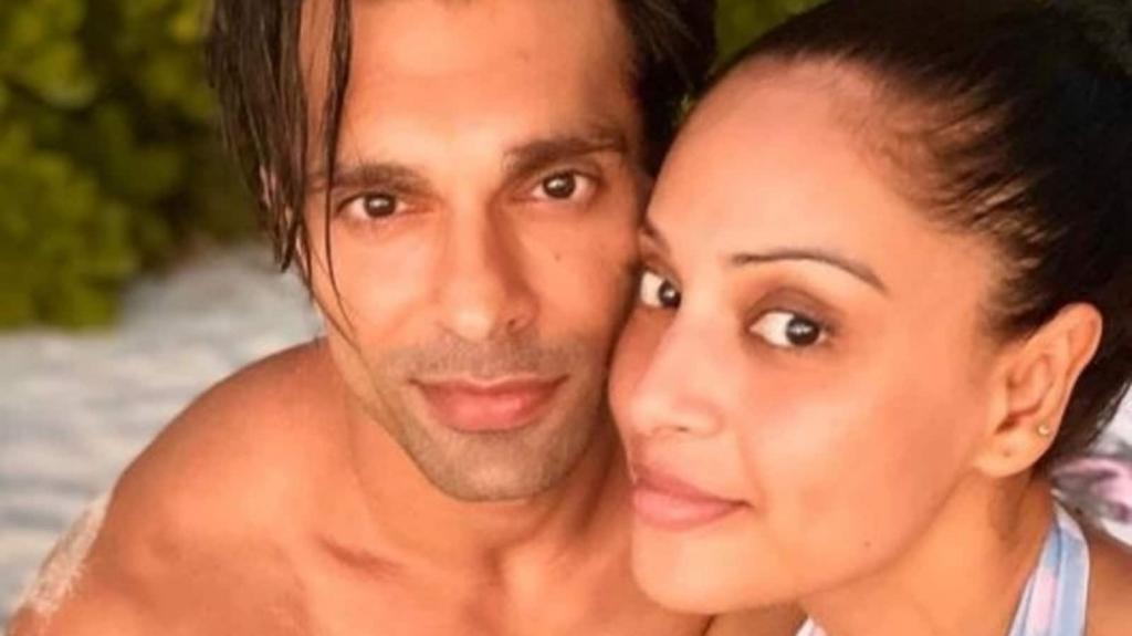 Bipasha Basu husband Karan Singh Grover get cosy as they bask in vitamin D plus vitamin love Watch video