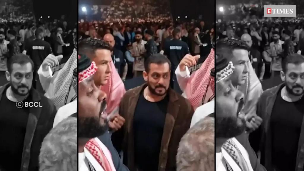 VIRAL Cristiano Ronaldo brushes shoulders with Salman Khan avoids greeting him WATCH IT Etimes Times of India Videos