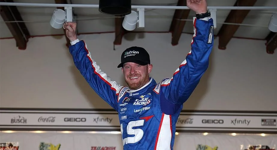 Dale Earnhardt Jr Bubba Wallace others congratulate Jeb Burton on first Xfinity win