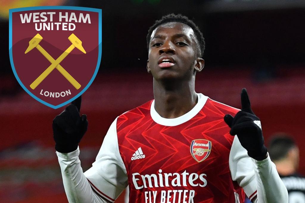 West Ham hope to sign Nketiah after Arsenal striker Balogun's contract U-turn